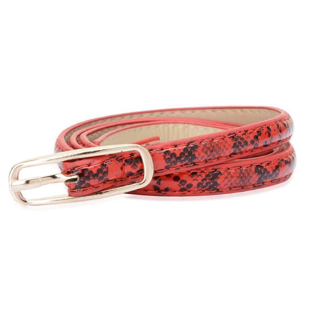 4 for $20 J Francis Leather Belt with Rosetone Buckle Red